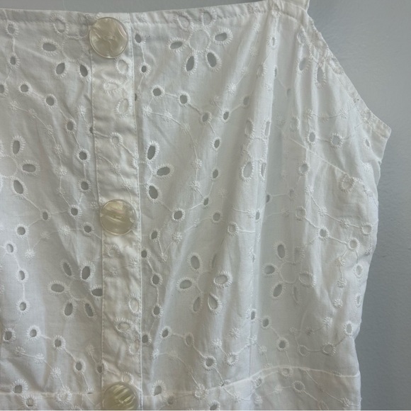Alexis for Target White Eyelet Ruffle Sleeveless Mini Dress Size Small - Picture 5 of 12